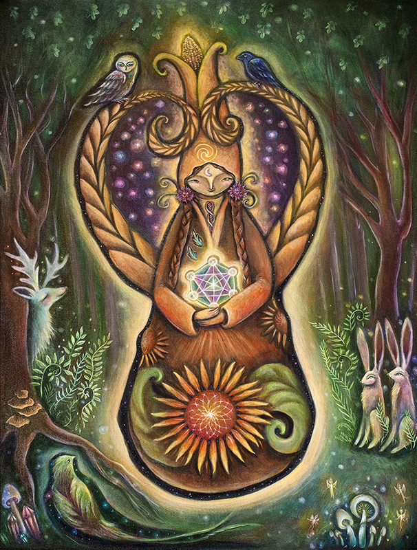 Corn Spirit, Heirloom Guardian of the Fertile Seed – Lindy Kehoe Art